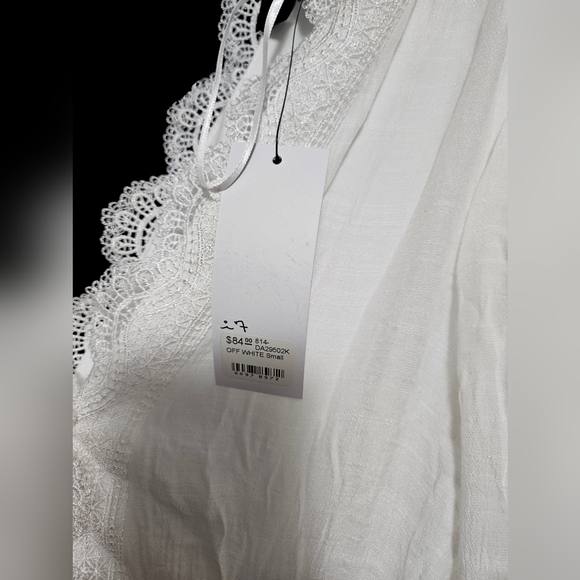 Anthropologie Aakaa White Boho Long Sleeve White Lace Dress - Picture 3 of 3